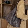 Large capacity leopard print shoulder tote bag autumn and winter new retro commuter versatile messenger bag women