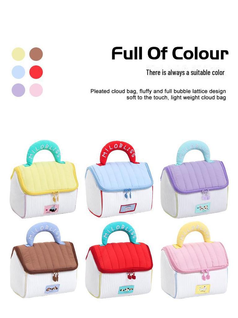 Charming House-Shaped Cosmetic Bag - Large Capacity, Waterproof, Portable Souvenir Storage