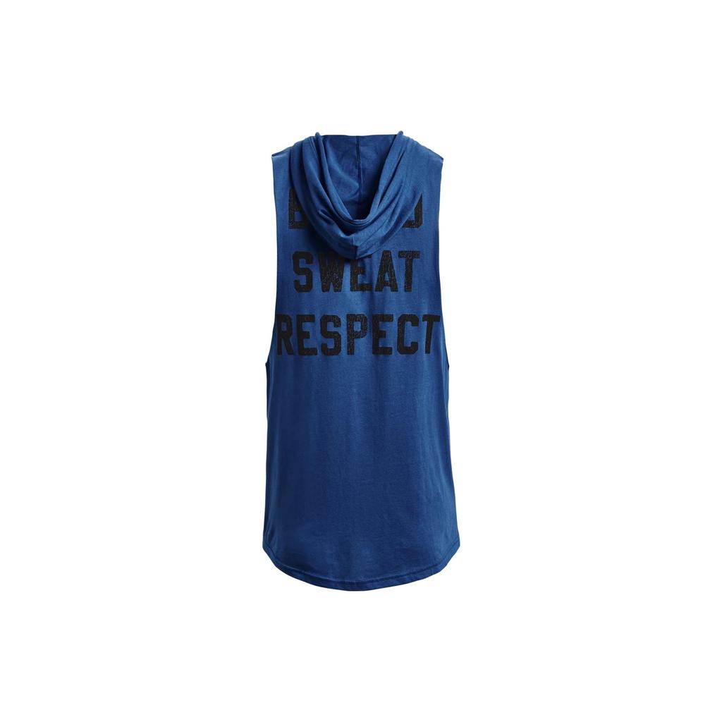 Under Armour Logo Print Hooded Sleeveless Sports Vest Men Tops Phantom-Blue 1376939-471