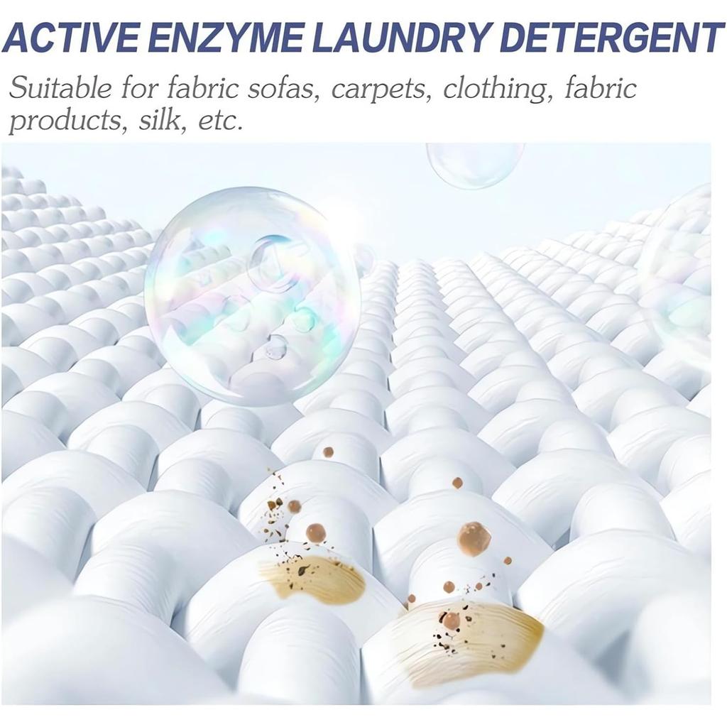 Active Enzyme Laundry Stain Remover - 2023 New Enzyme Cleaner Clothing Stain Remover, Natural Non Toxic Widely Applicable for Enzyme Carpet Fabric