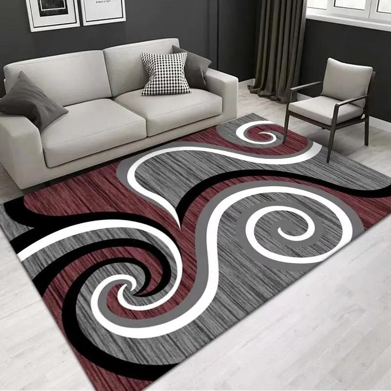 Nordic Luxury Style Abstract Carpets for Living Room Plush Soft Washable Large Area Rug Antiskid Lounge Room Decoration Home Mat