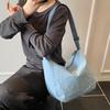Japanese solid color nylon shoulder bag 2026 new simple and fashionable shoulder bag casual student large-capacity messenger bag
