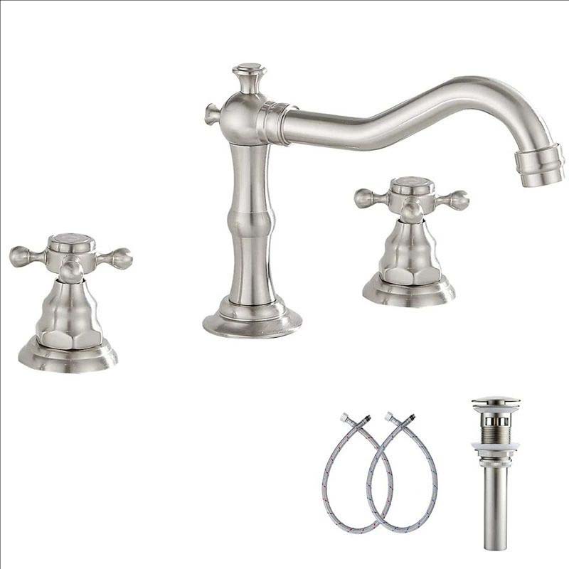 Gold Chrome Solid Brass Bathroom Basin Faucet Mixers Taps Antique Black Kitchen Sink Faucet Dual Handles 3 Holes Bathtub Faucet
