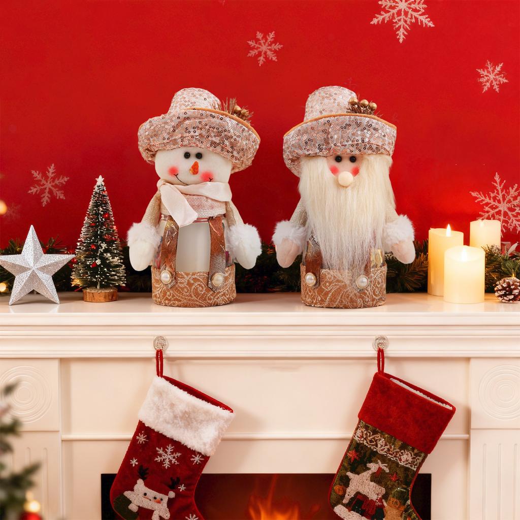 Słoik na słodycze na Wigilię Bożego Narodzenia, Kreatywne pudełko na prezenty dla dzieci, Słoik do przechowywania, Dekoracja stołu tworząca świąteczną atmosferę