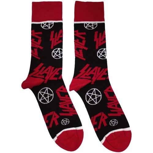 Slayer Unisex Adult Logo & Pentagram Socks