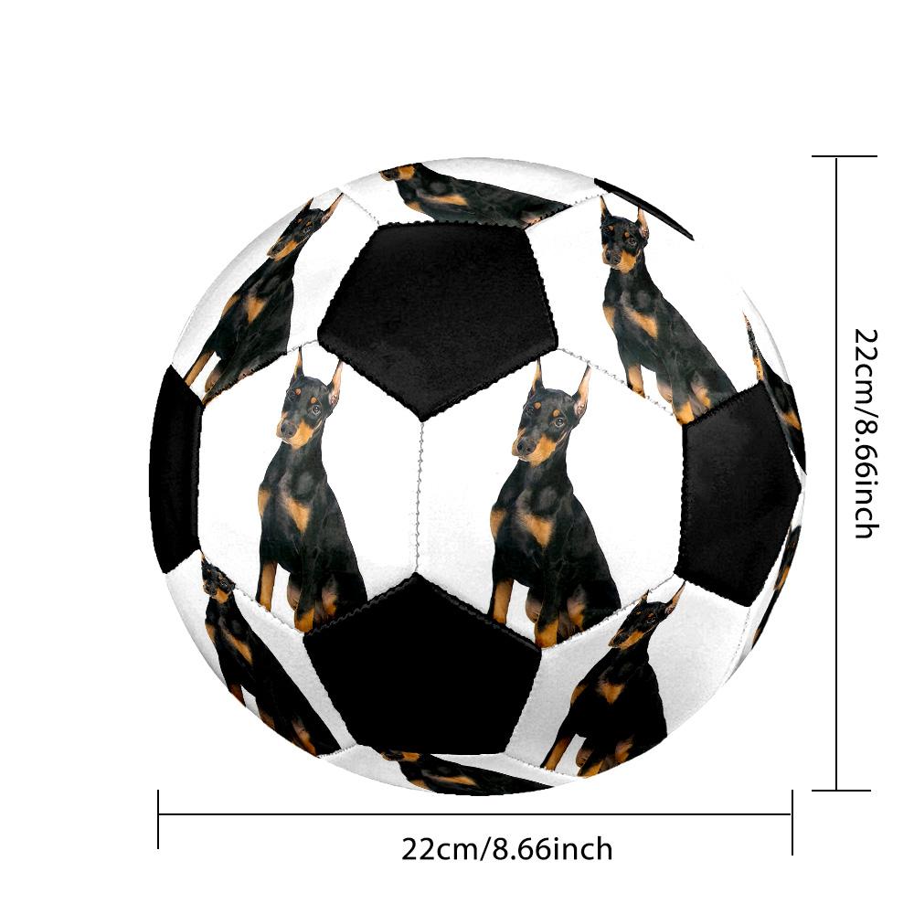 Cute Puppy Indoor Size 5 Soccer Ball Colorful Machine Stitched PVC Competition Ready Durable High-Bounce