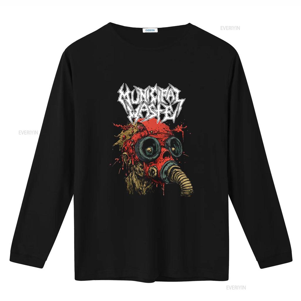 Städtischer Abfall Exklusiv Metal Thrash Band Gasmaske T-Shirt Mode Musik Streetwear vintage Gewaschen Grafik Lässig Mann