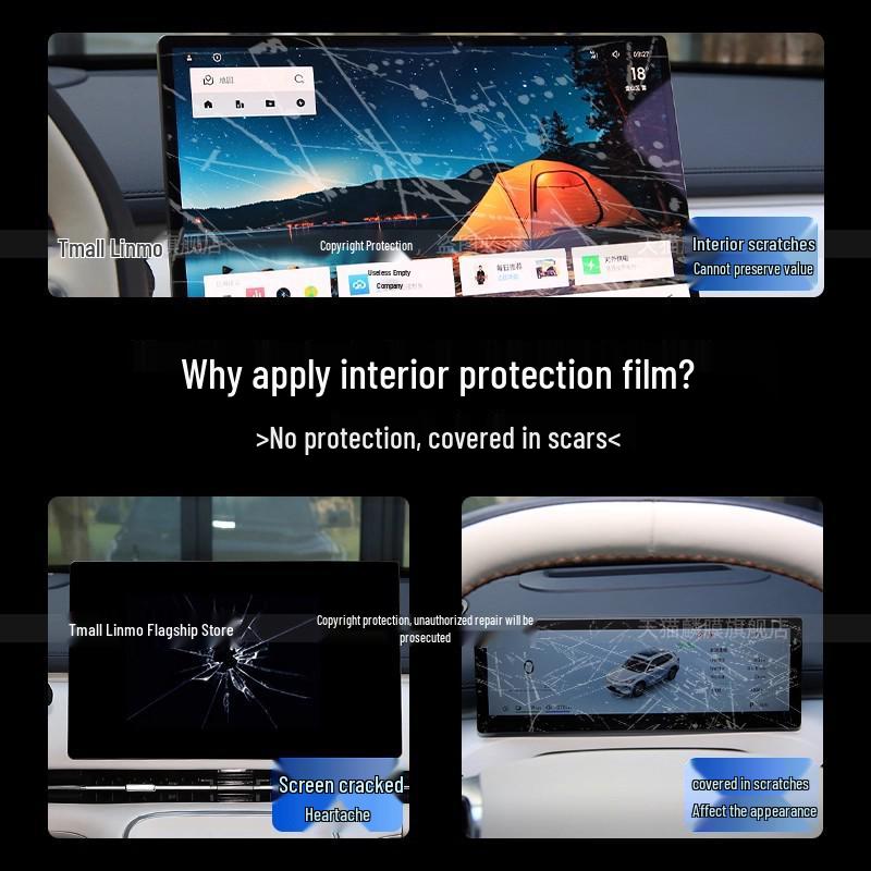 Changan Deepal S05 Interior Protection Kit: Console Sticker, Navigation Screen Film, for 26 Models.