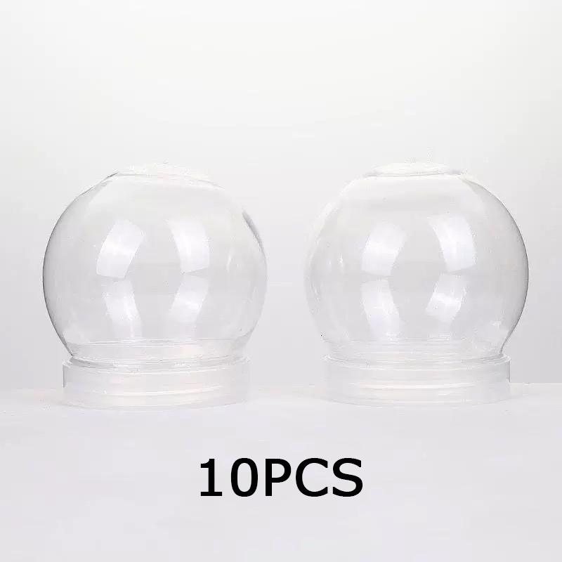 WTEMPO Classic Plastic Bottles with Aluminum Caps Round Shaped Design Crafts DIY Fillable Bottoles Christmas Festive Home & Kitchen Party Supplies