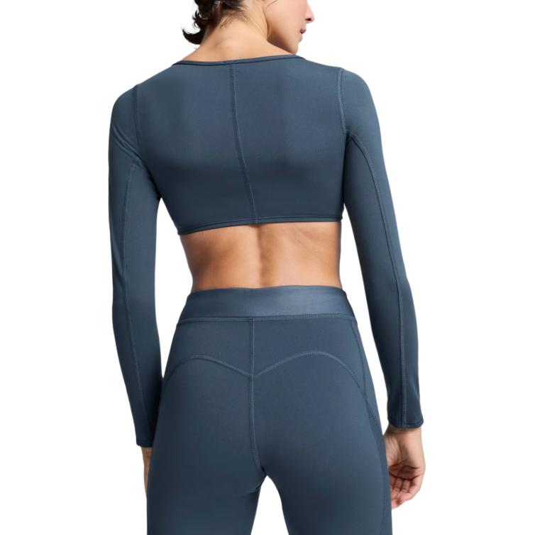 Puma X Pamela Reif Collaboration FW24 Comfort Fashionable Versatile Long Sleeve Cropped Top Women tops Black 526818-24