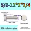 Hongshengda 304 Stainless Steel Imperial Hex Bolt