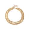 Exaggerated Punk Trend Multi-Layer Necklace, Fashionable Diamond-Encrusted Circle Thick Chain Necklace Women