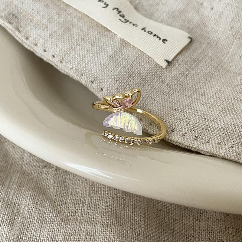 Exquisite Colorful Butterfly Open Ring Collection for Women: Unique, Fashionable, Versatile Finger Rings