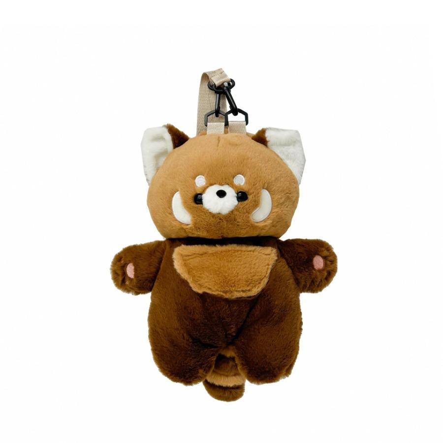 Red Panda Plush Doll Raccoon Backpack Cute Plushie Doll Women Crossbody Fur Soft Shoulder Bag for Travel Party Birthday Gift
