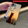 2DFlat Samsung phone case Fox and Rabbit at Sunset Horizon Applicable to Galaxy S23 S24 S25ULTRA S26 A12 A14 A15 A16 A54 A55