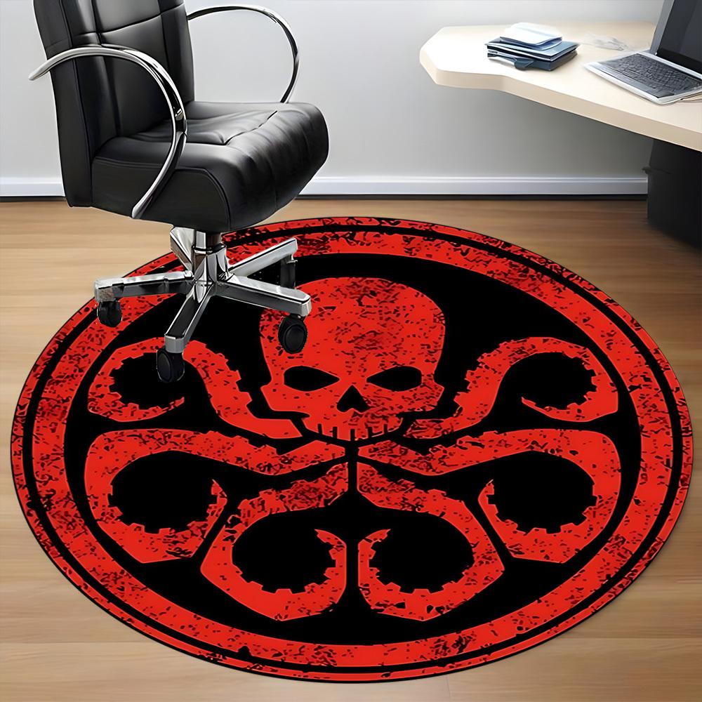 1pc Hydra Symbol Office Round Area Rug, Indoor Mat Suitable For Office, Under Office Chairs Bedroom Living Room Home Decor, Room Deco 075