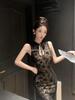 2024 Women's Slim Embroidered Cheongsam with Sexy Slit
