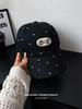 Korean Ins Style Polka Dot Cat Embroidery Baseball Cap Women Summer UV Protection Face Slim Casual Soft Top Sun Hat
