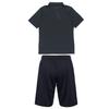 Under Armour Street Logo Solid Color Breathable Short Sleeve Polo Shirt Knit Elastic Shorts Casual Sports Set Men sets Black 21500537-001-21500201-001