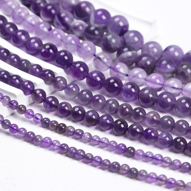 Přírodní brazilské ametystové kulaté korálky pro vlastní výrobu šperků