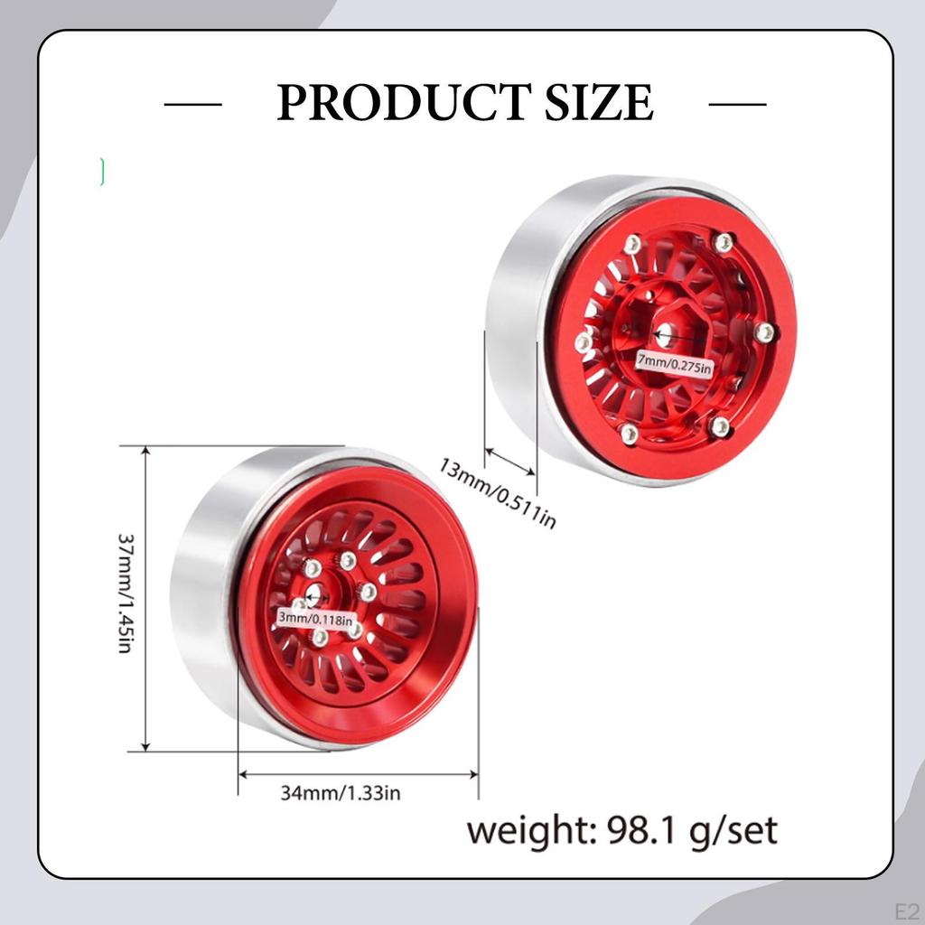 4 1.3 Inch Rims Replacing The Original High Performance Tires And Wheels for SCX24 1/18 1/24 RC