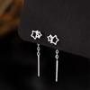 2024 Trendy High-End Sterling Silver Star Threader Earrings for Women