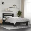 Bed Frame Black 75 x 190 cm Particleboard and Metal