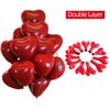10-50pcs Red Heart Balloons Double Layered Inflatable Latex Balloon for Valentine Day Wedding Propose Party Anniversary Decora