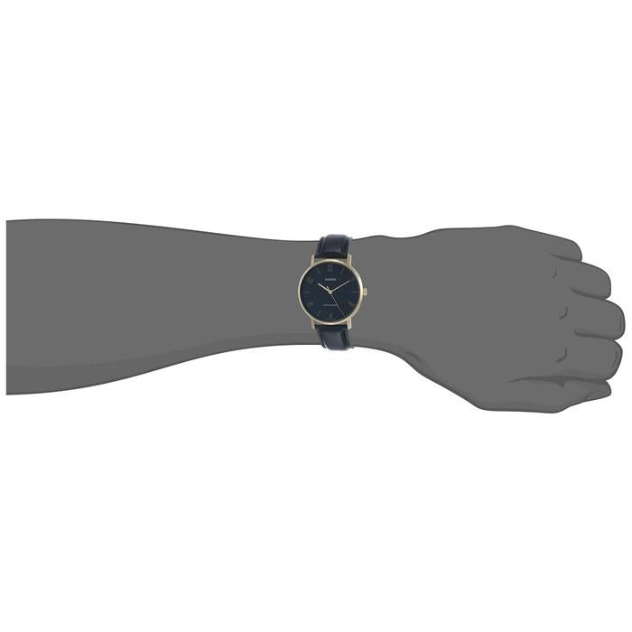 Casio Watch, Black Leather, 46x40x8.2mm, Analog, Quartz.
