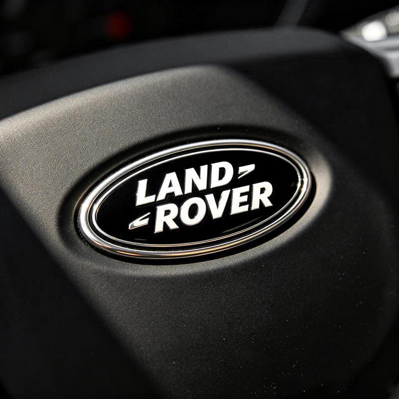 1 pz 23*43mm Adesivo Decorazione Logo Stemmi Volante Auto per Land Rover Freelander Defender Evoque Emblema Sport Rnage Rover 2 3