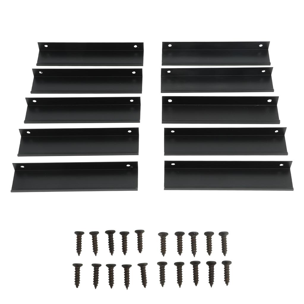 10PCS Aluminium Alloy Cabinet Edge Pull G Type Clasp Hidden Cabinet Handles for Kitchen Door Drawer Cabinet