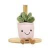 Adorable Plush Succulent Keychain Soft Toy Potted Plant Doll With Tulip Design
