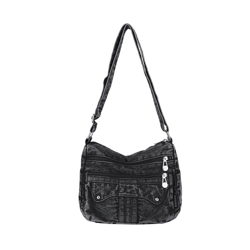 Dámská džínová taška Velkokapacitní crossbody taška Cestovní nákupní taška