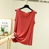 Women's Crew Neck Sleeveless Tank Top Loose Casual Modal Knit Vest Spring Autumn Plus Size Basic Undershirt