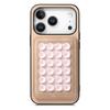 For iPhone 17 Pro Max Case Carbon Fiber Texture Leather Back Cover with Magnetic Detachable Suction Cup