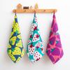 Enlarged Soft 3-Piece Cartoon Cotton Gauze Towel Set, 4-Layer, with Hanging Rope, for Baby and Child Face Washing