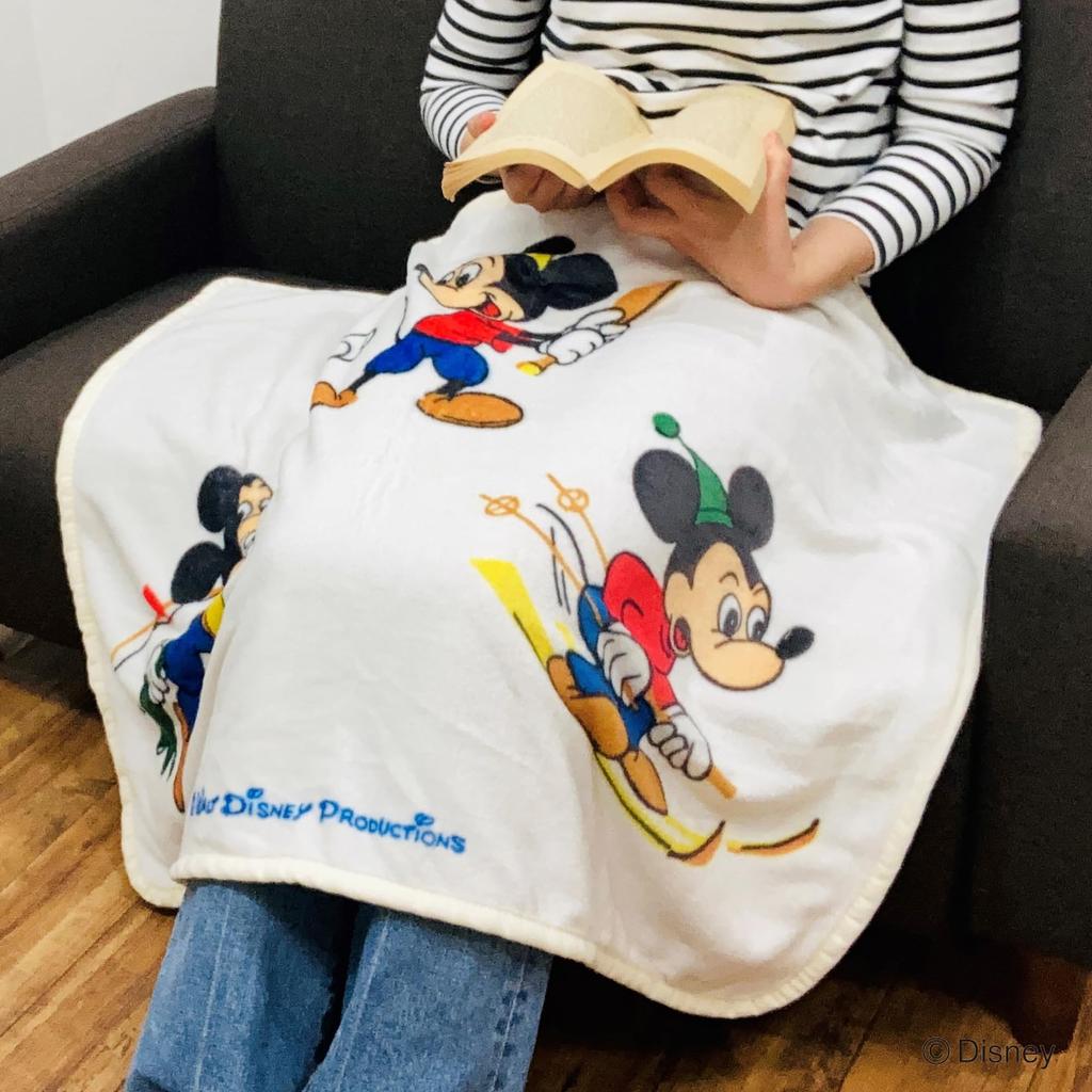 MORIPiLO Morishita Lap Blanket Misato Pottery Mickey Ivory 70x100cm Half Blanket Disney Character Goods 4621430