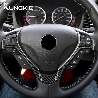 Real Soft Carbon Fiber Sticker for Acura ILX 2013-2017 2018 2019 2020 2025 2025 For RDX 2013-2018 Car Steering Wheel Accessories