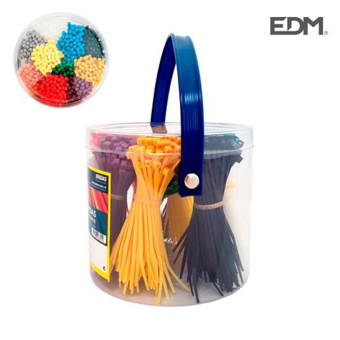 Set of 1000 Plastic Cable Ties In Assorted Colors