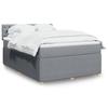 VidaXL Slat Bed Base with Mattress Light Grey 140x200cm Fabric 3289786