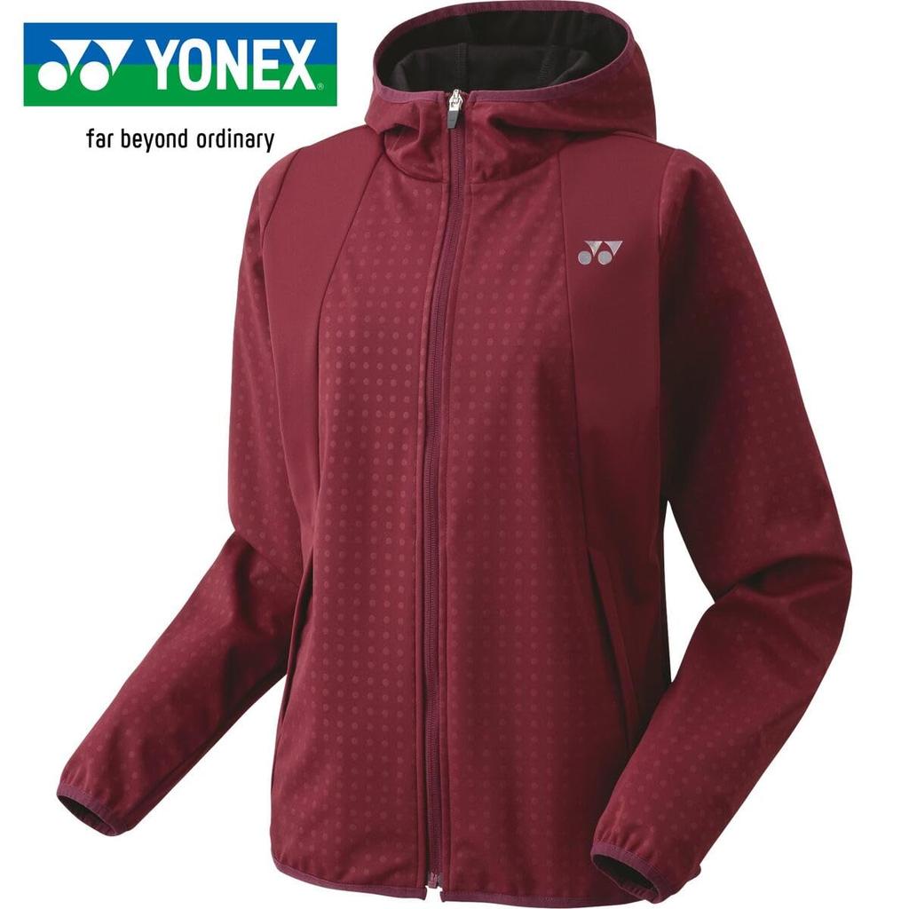 YONEX Dark Wine Size 58111 Women's Warm-Up Hoodie, (266), S,