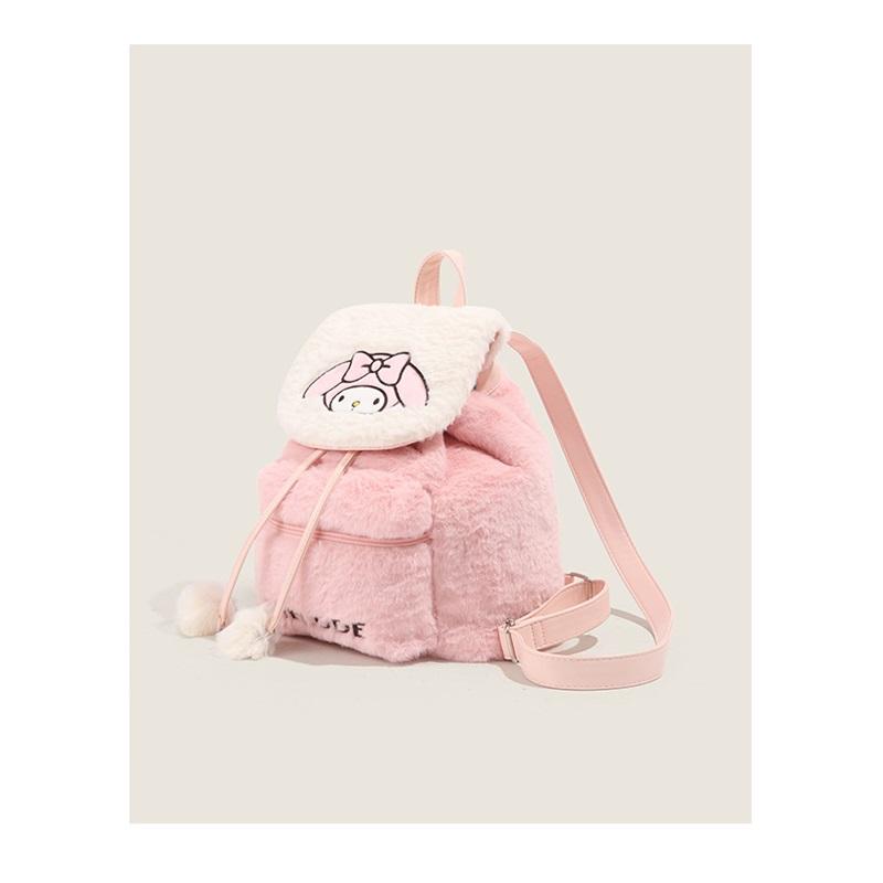 Fluffy Plush Large Capacity Backpack Cute Casual Soft Furry Daily Knapsack