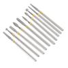 10Pcs Nail Drill Bits Milling Burr Grinder Multi Shape Removal Polishing Manicure Tools
