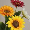 Simulated Sunflower Faux Flower with Bendable Stem Artificial Sunflower Branch for Home Office Wedding Parties Centerpiece