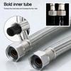 304 Stainless Steel Spring Shower Hose Explosion-proof Large Flow Toilets Water Hose Extendable Replacement Bath Connect Pipe