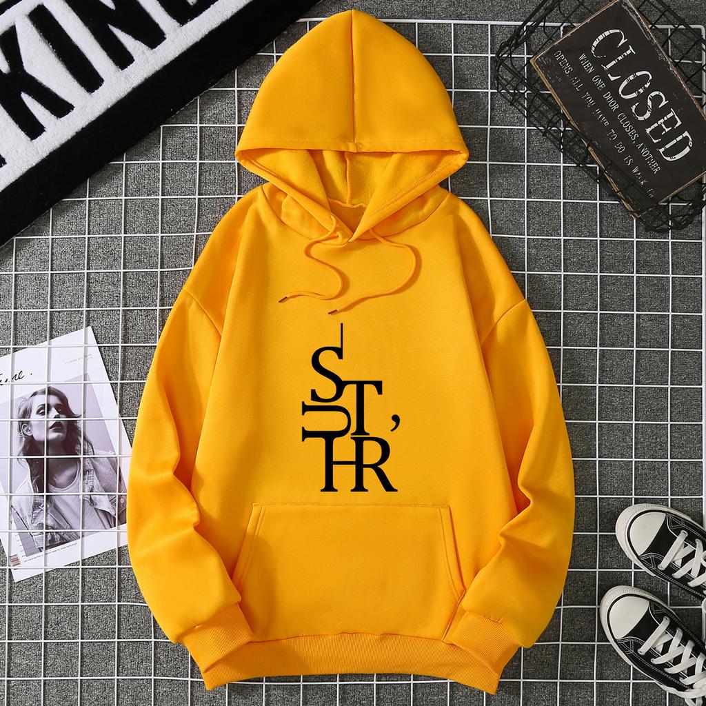 Letter Printed Personalized Casual Sports Hooded Sweatshirt 7040