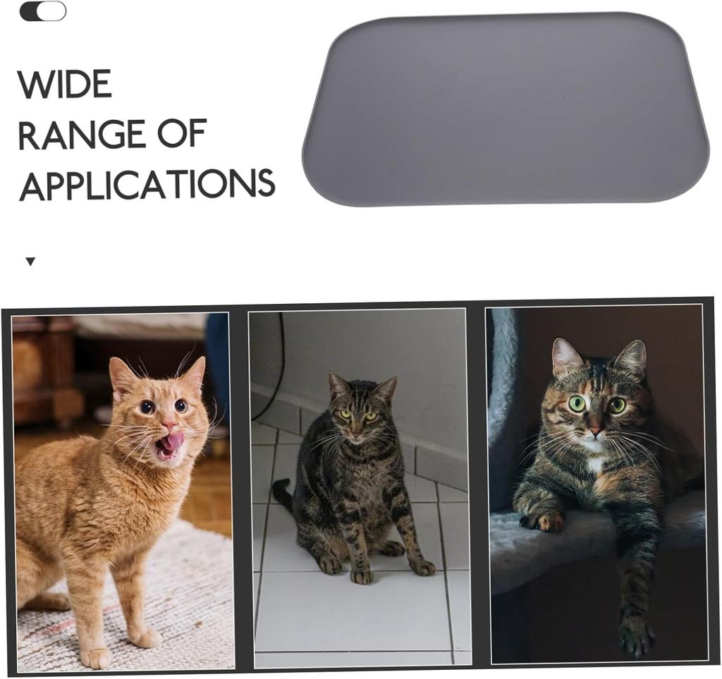 Puppy Feeding Dish Mat Silicone Pet Bowl Mat Raised Edges for Food and Water Small Keeps Floors Clean and Neat