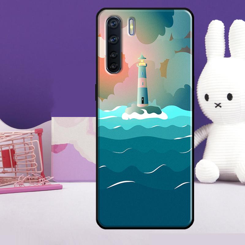 Abstract art highway lighthouse Case For Oppo A57 A77 A76 A16 A96 A17 A18 A60 A80 A40 A38 A58 A78 A98 A94 A74 A54 A15 A5 Pro