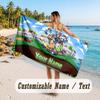 Personalized Beach Towel,Plants vs. Zombie Custom Printed Name Text, Super Absorbent Towel For Beach Vacation