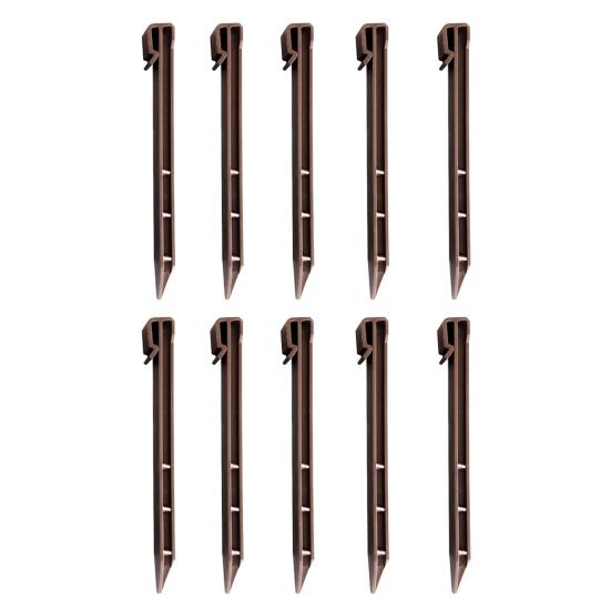 10Pcs Landscape Edging Garden Stakes Plastic Landscaping Anchoring Spikes Heavy Duty Edging Border Ground Stakes for Garden Netting Terrace Board